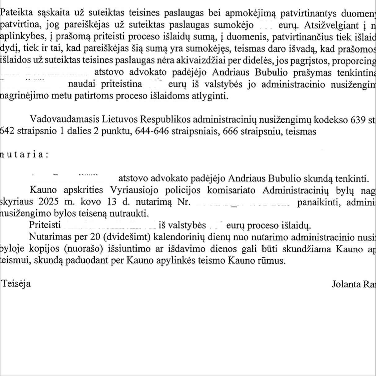 Teismo / institucijos sprendimas, 8 psl.