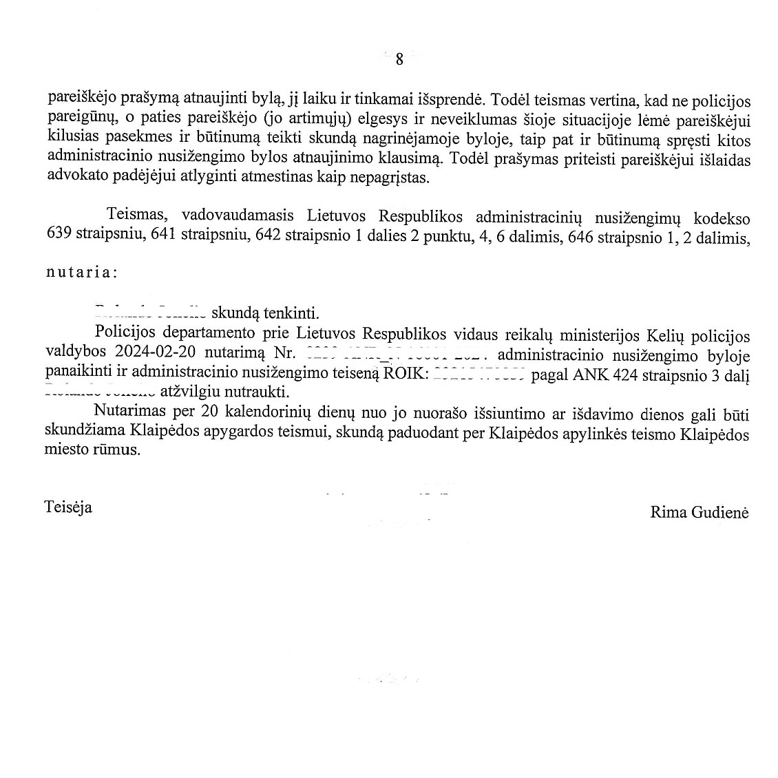Teismo / institucijos sprendimas, 4 psl.