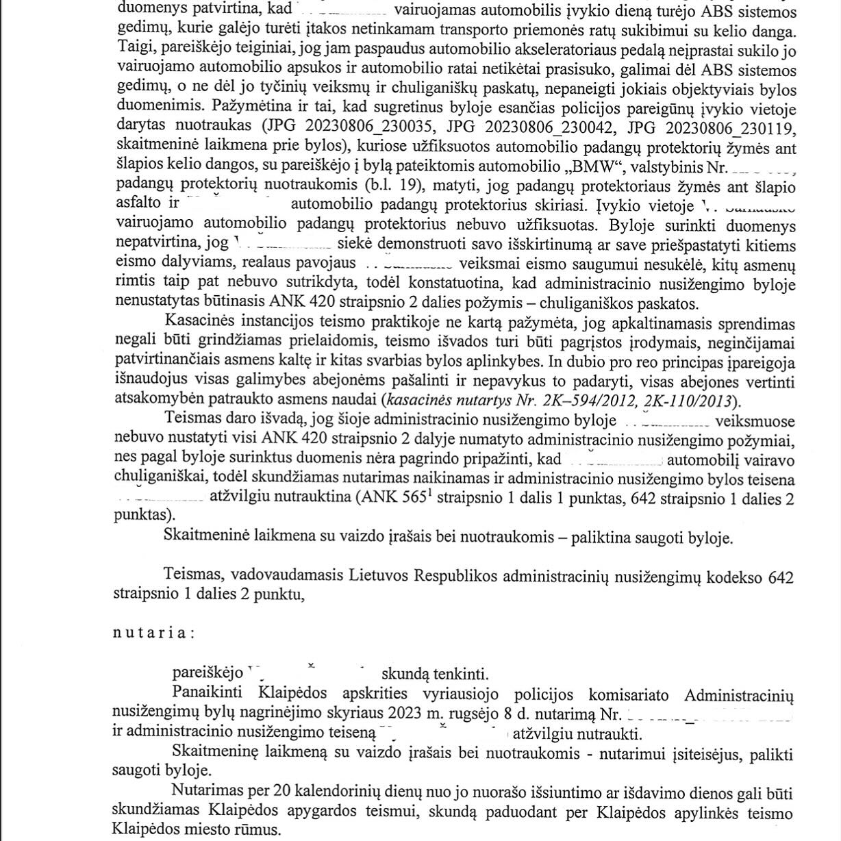Teismo / institucijos sprendimas, 3 psl.