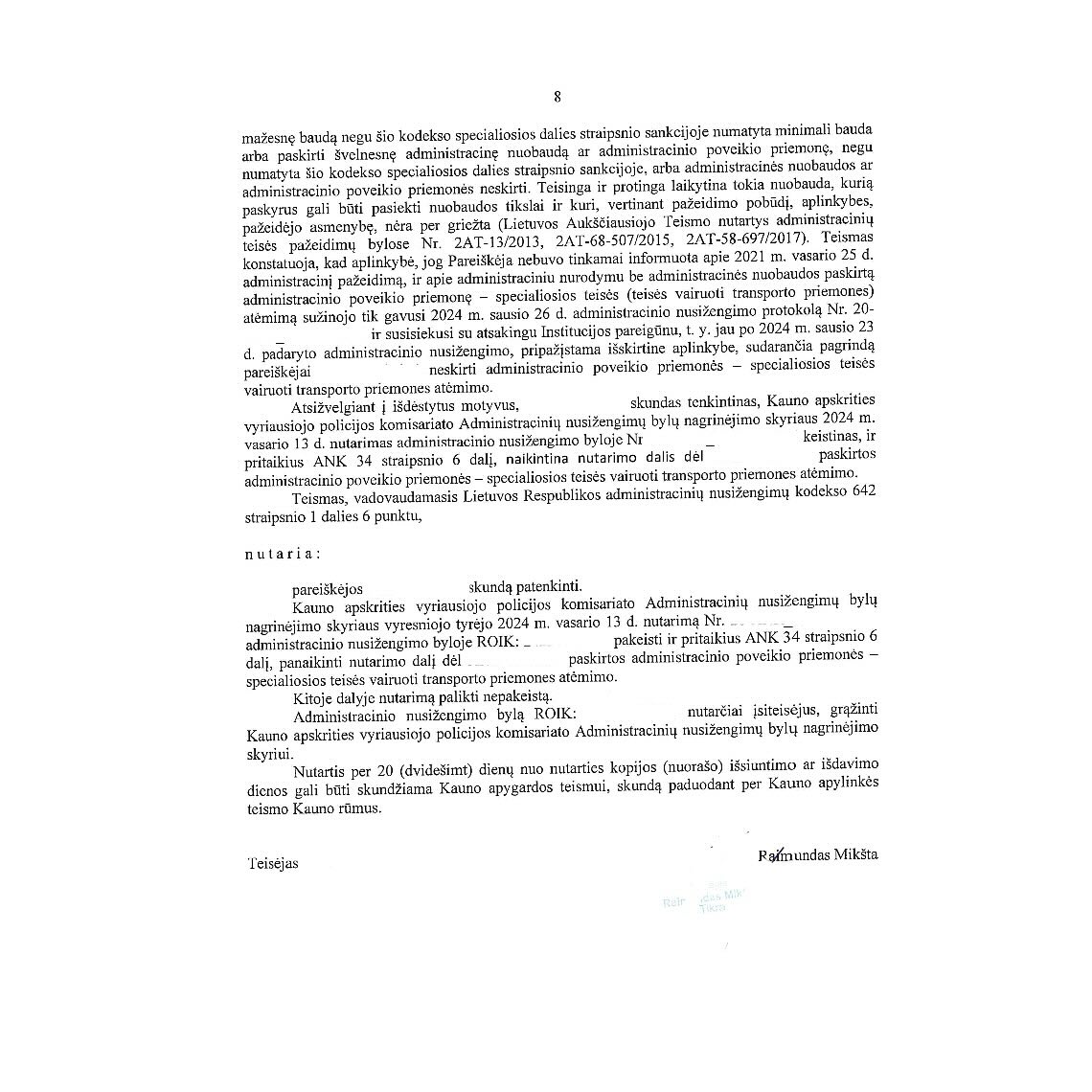 Teismo / institucijos sprendimas, 4 psl.
