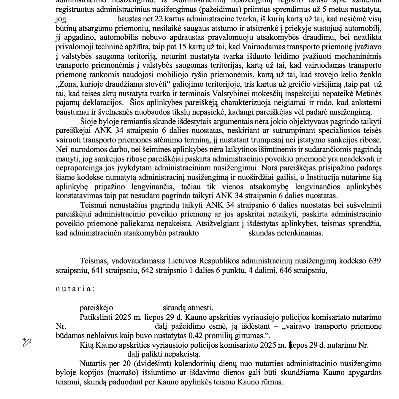 Teismo / institucijos sprendimas, 4 psl.