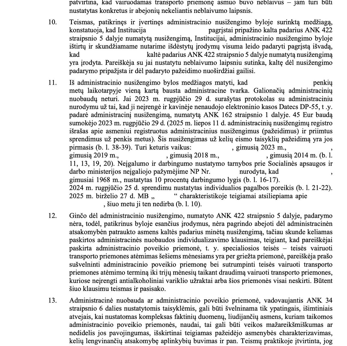 Teismo / institucijos sprendimas, 6 psl.