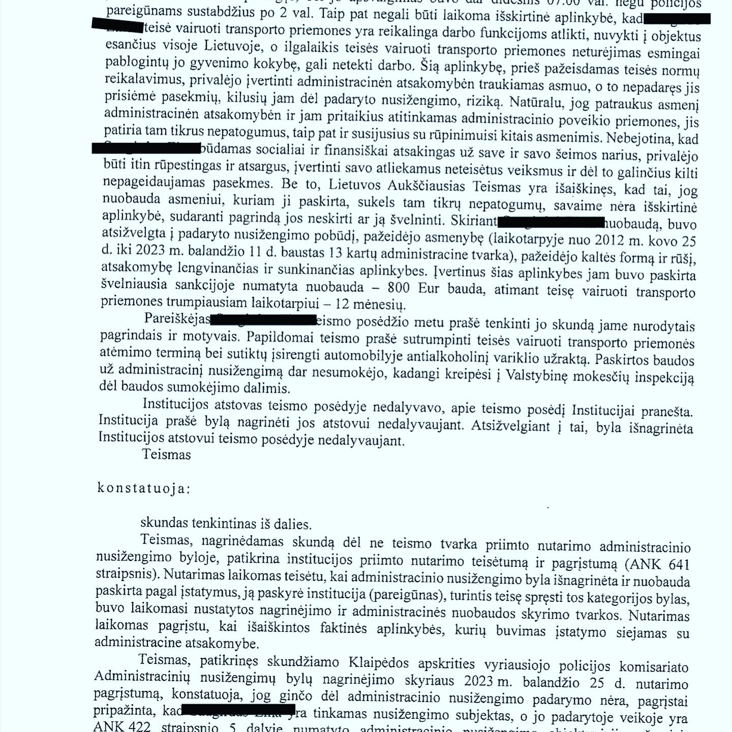 Teismo / institucijos sprendimas, 3 psl.
