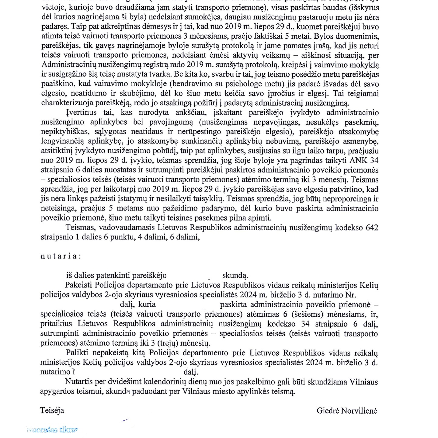 Teismo / institucijos sprendimas, 5 psl.